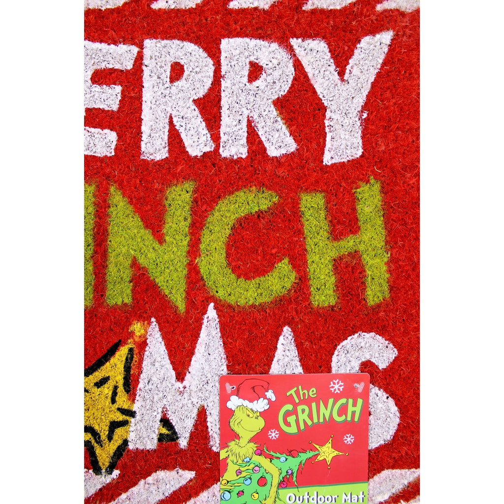 Grinch "Merry Grinchmas" Mat Door Rug Outdoor Coir 18"x28" Christmas Tree