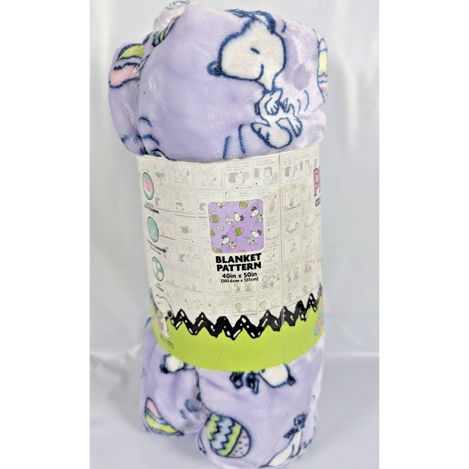 PEANUTS Cozy Sherpa Blanket for Pets - Snoopy, Easter Eggs, Bone, 40” X 50” NEW