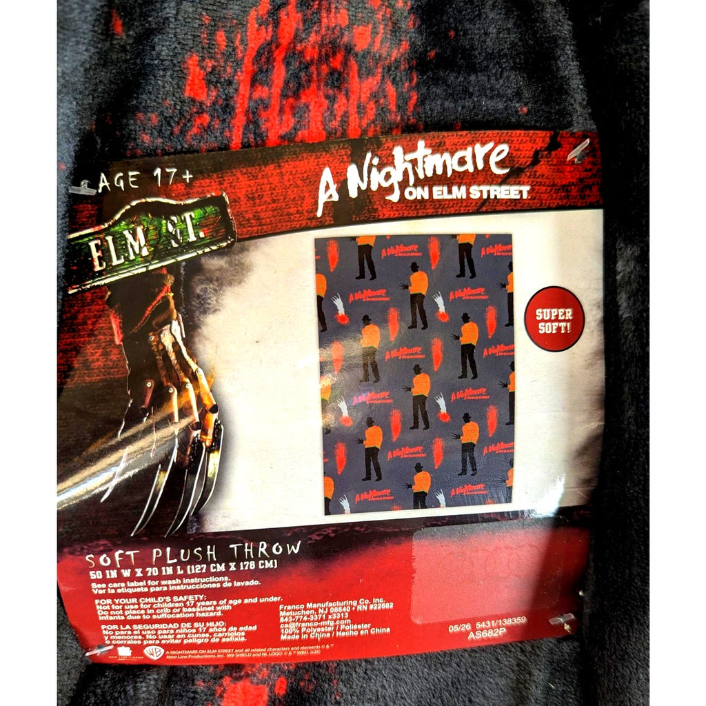Freddy Krueger Horror Halloween Nightmare on Elm Street Plush Throw 50x70