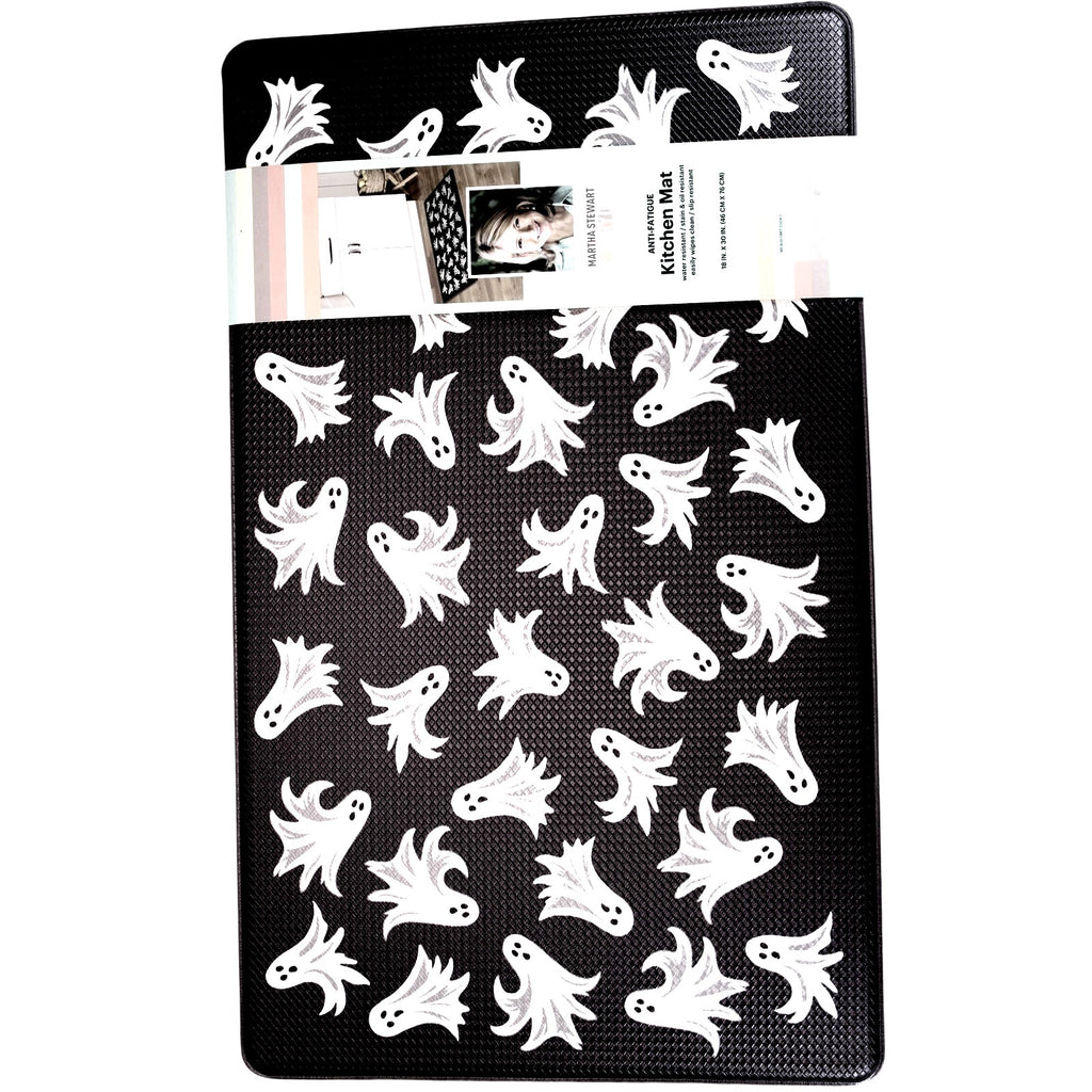 Martha Stewart Anti-Fatigue Halloween Ghosts Kitchen Mat 18x30