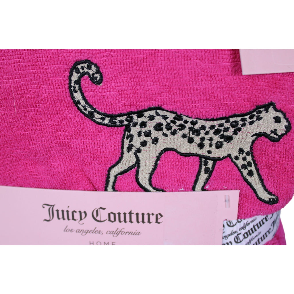 Pink Juicy Couture Leopard Print 3-PC Bath Set Hair Wrap Towel Two Cotton Towels