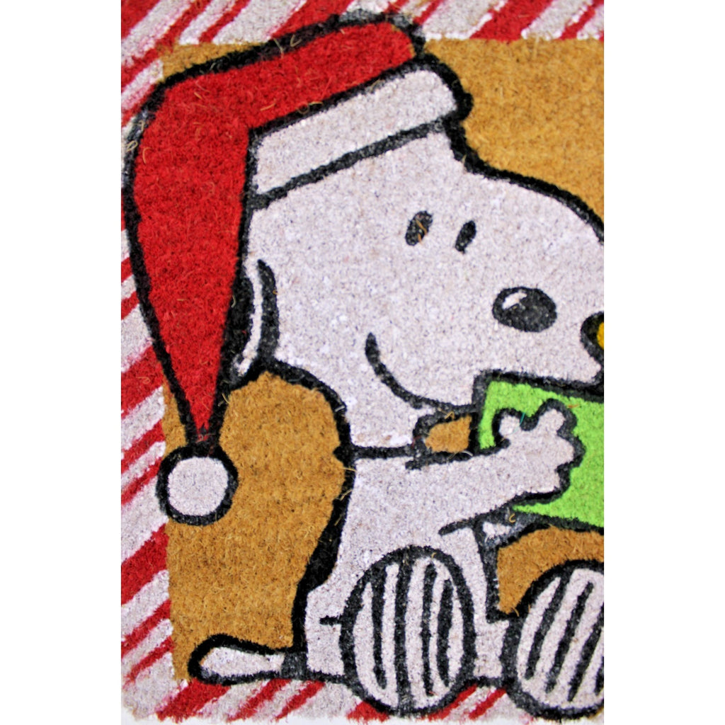 Peanuts Snoopy Woodstock Happy Holidays Christmas Outdoor Coir Door Mat 18 X 28”
