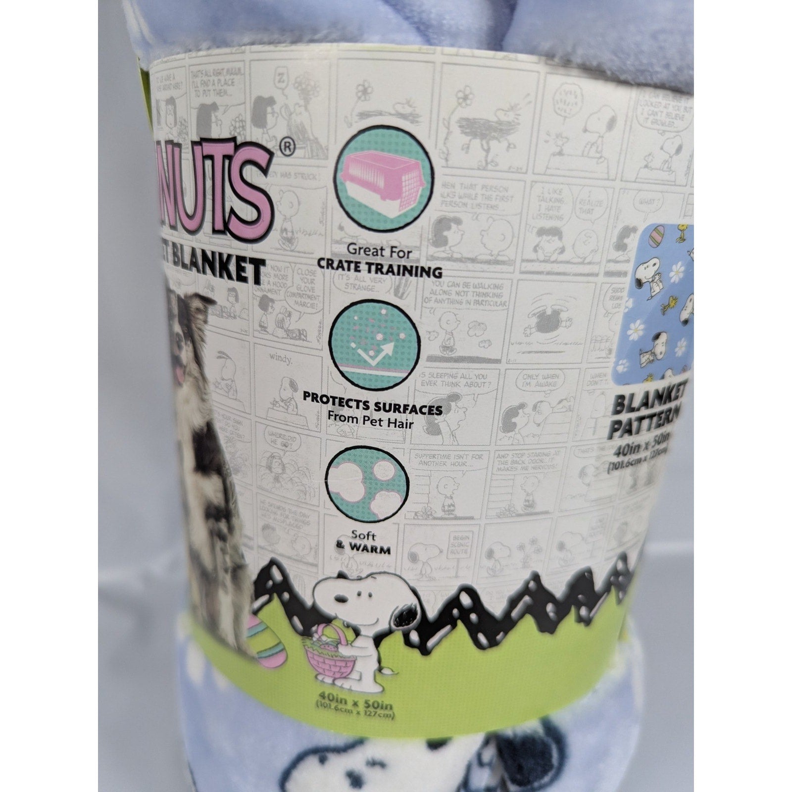 PEANUTS Cozy Sherpa Blanket for Pets, Snoopy, Woodstock, Egg, Bone, 40”X 50” NEW