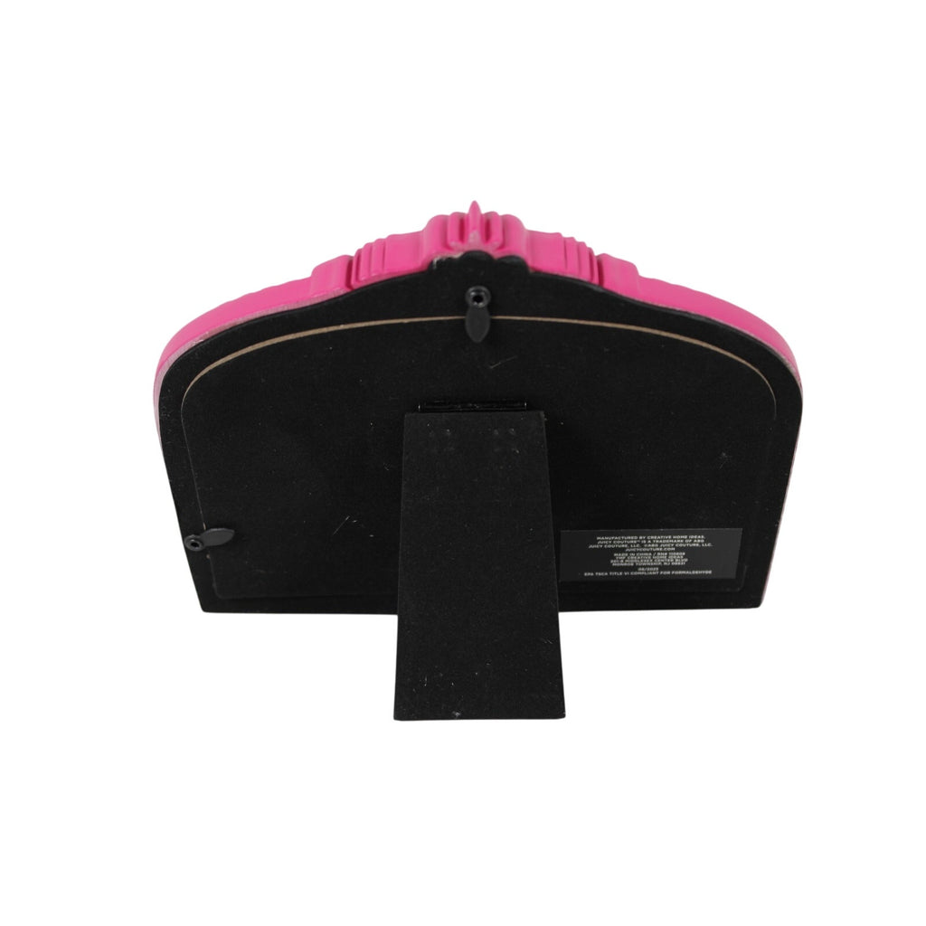Juicy Couture Home Gothic 4 X 6 Picture Frame Pink, rear easel.