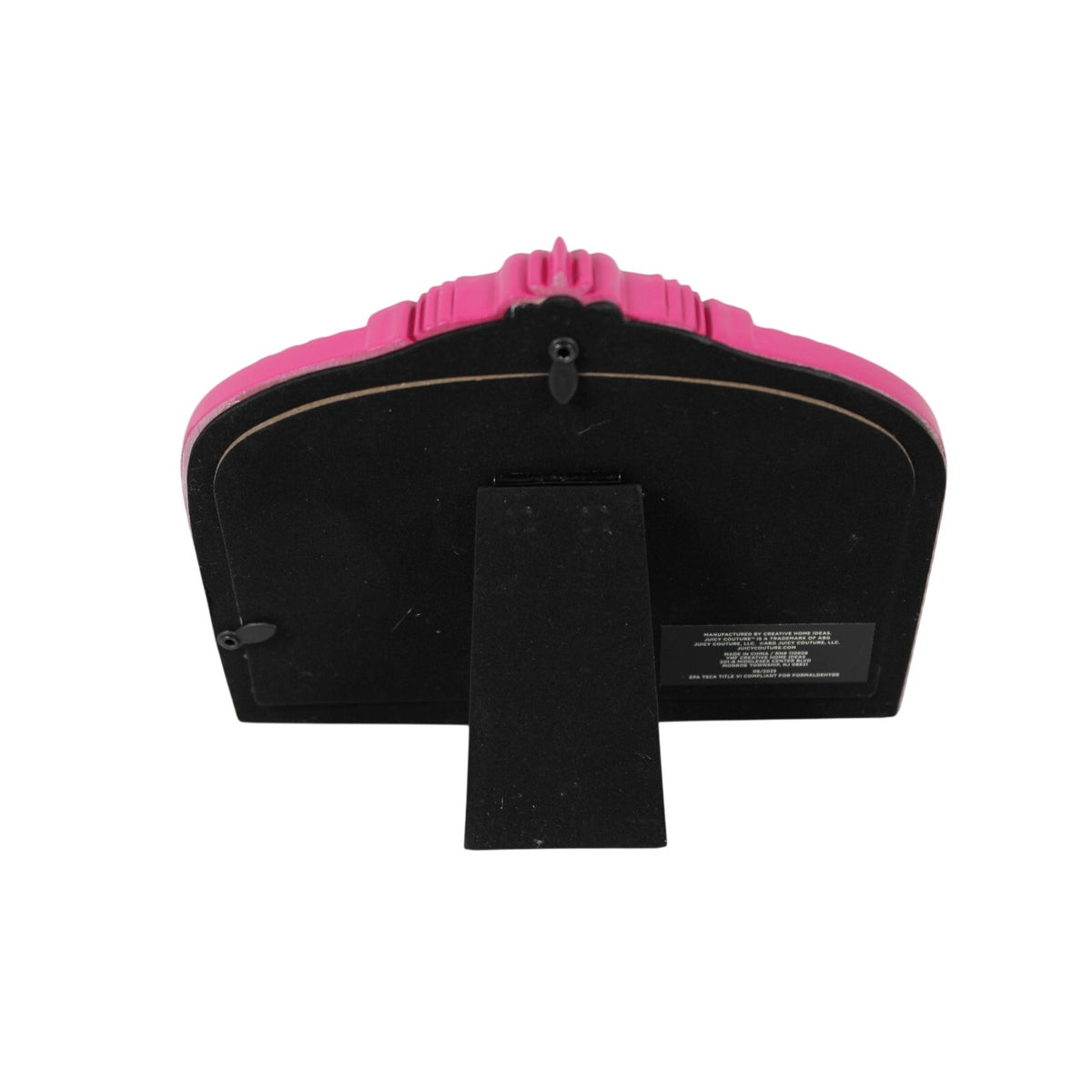 Juicy Couture Home Gothic 4 X 6 Picture Frame Pink, rear easel.