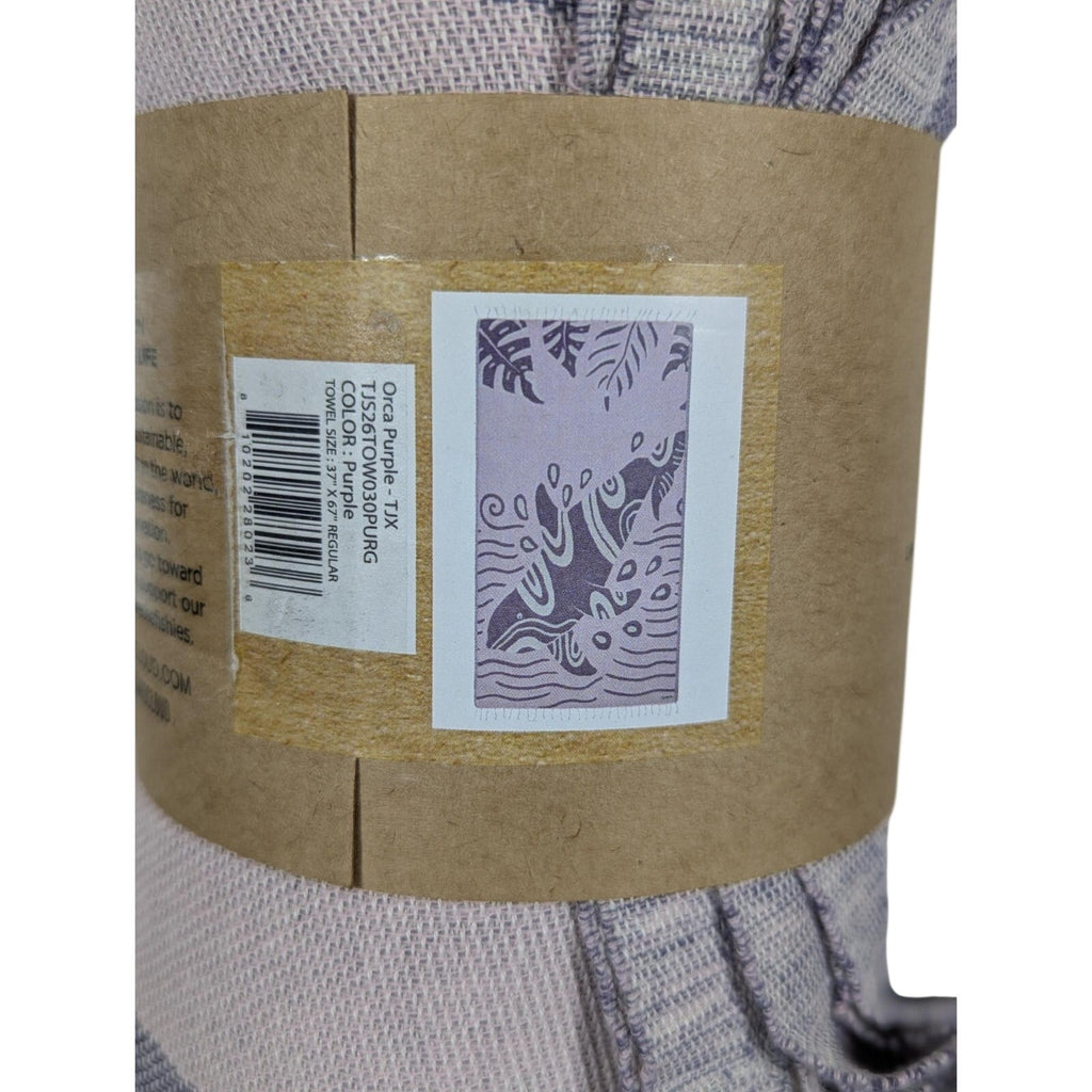Sand Cloud Beach Towel, Orca Purple - 100% Turkish Organic Cotton - NEW