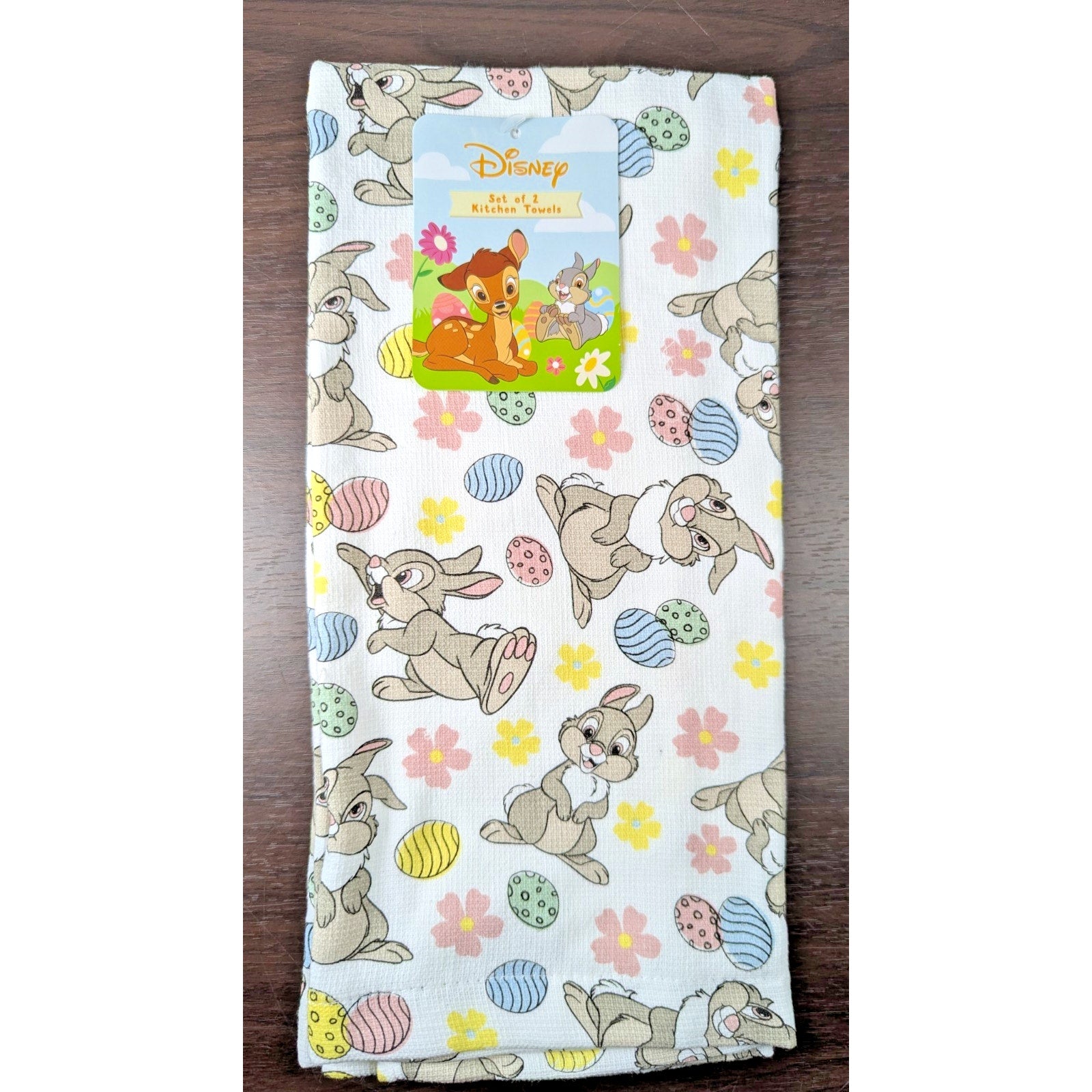 Disney Thumper Easter 2 Pack Kitchen Towels 16x26 100% Cotton NEW