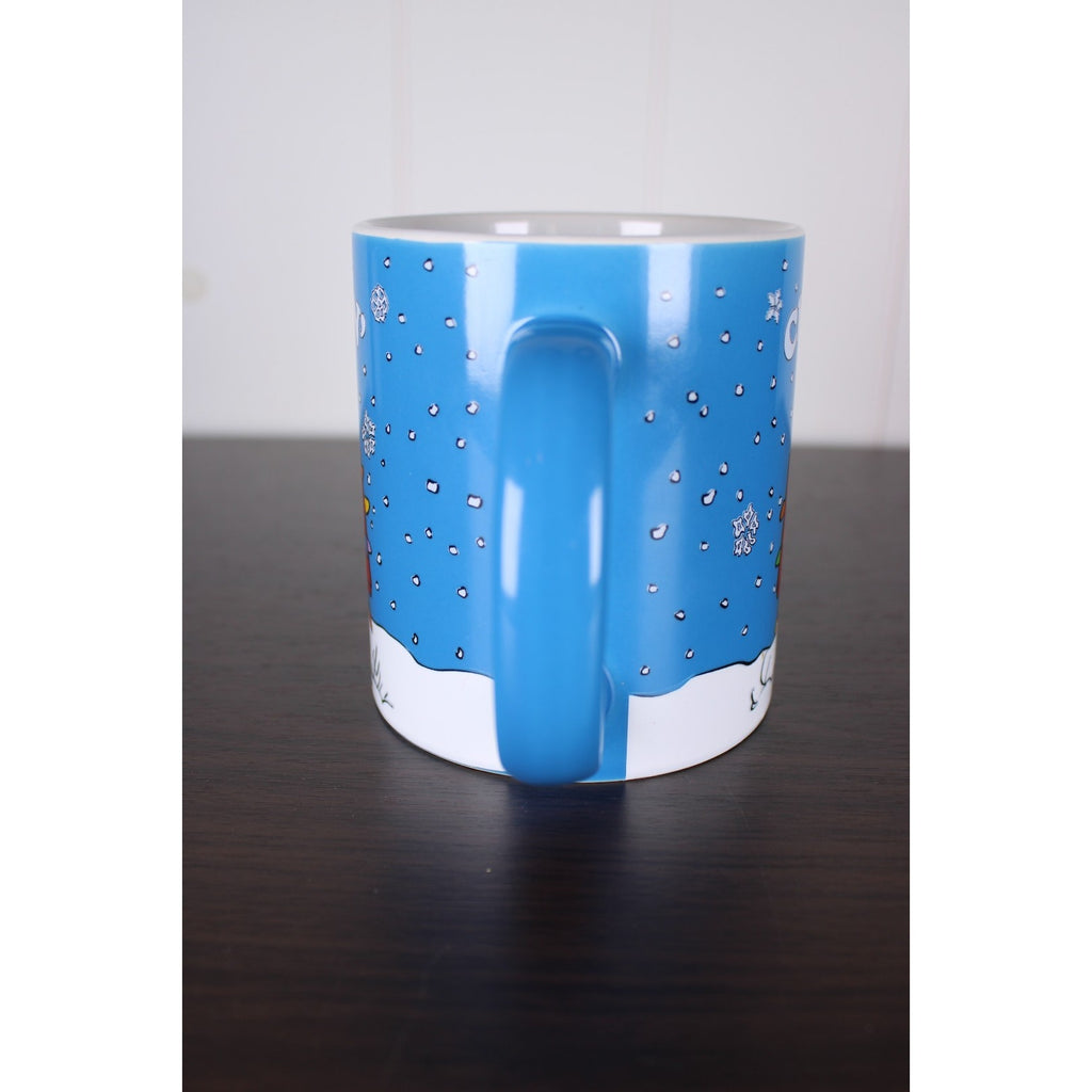 Peanuts Snoopy "Chillin" Doghouse Christmas Light Snowflakes Ceramic Mug 20 oz
