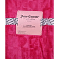 Juicy Couture 60" x 70" Pink Plush Throw Blanket Cozy Chic Hearts & JC embossed
