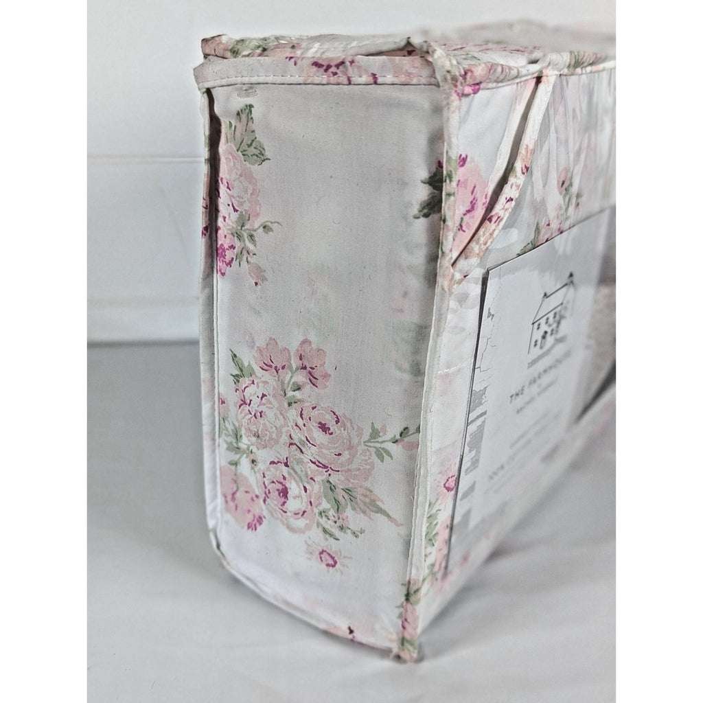 The Farmhouse Rachel Ashwell KING Sheet Set Pink Floral Cotton Shabby Chic 4pcs