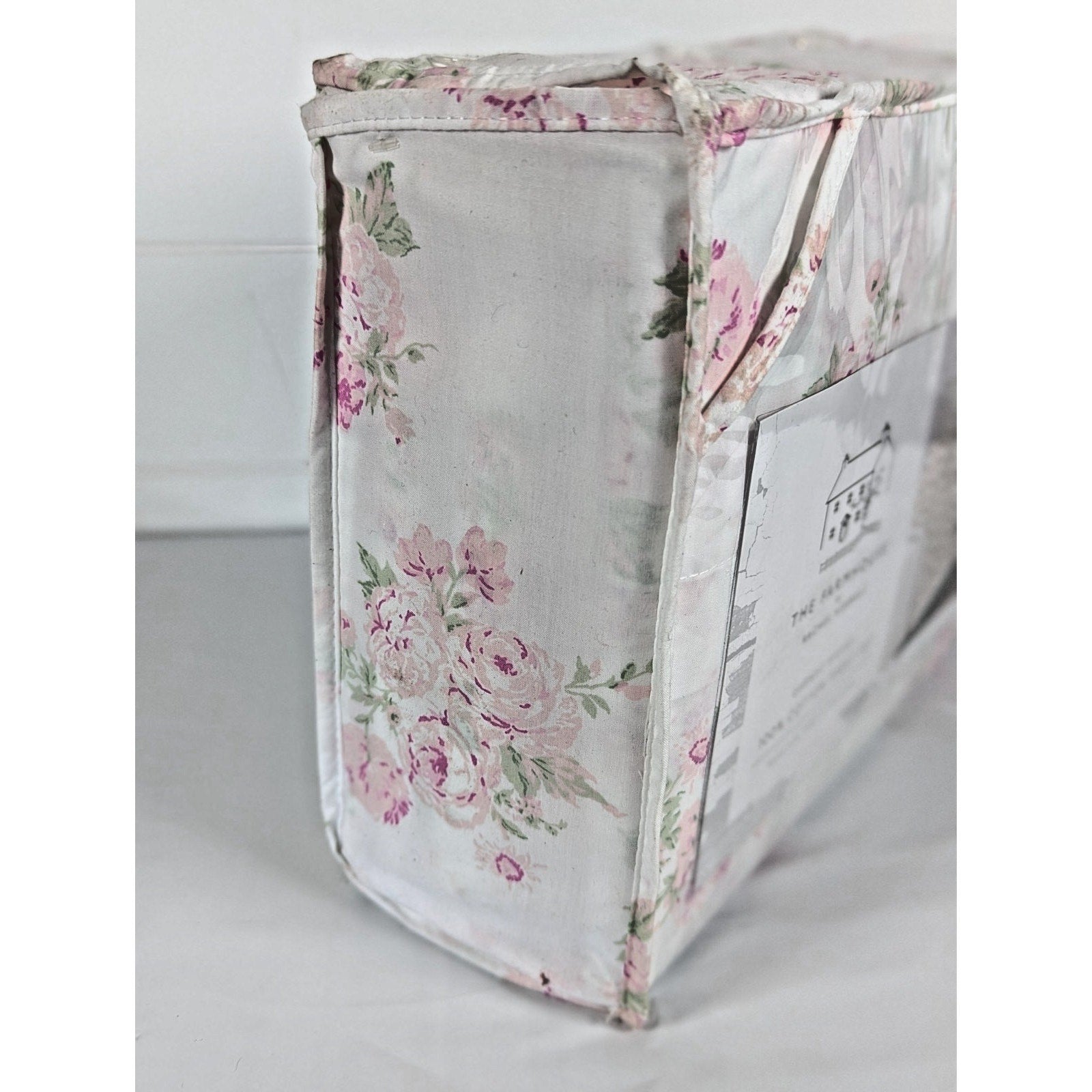 The Farmhouse Rachel Ashwell KING Sheet Set Pink Floral Cotton Shabby Chic 4pcs