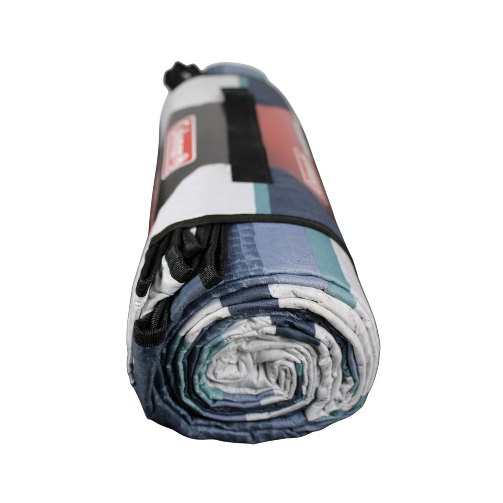 COLEMAN Water Resistant Gray, Blue OUTDOOR BLANKET CAMPING PICNIC BEACH 80 X 80