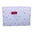 London Kaye Pink & Yellow Flower Garden Soft Brushed Queen Sheet Set NEW