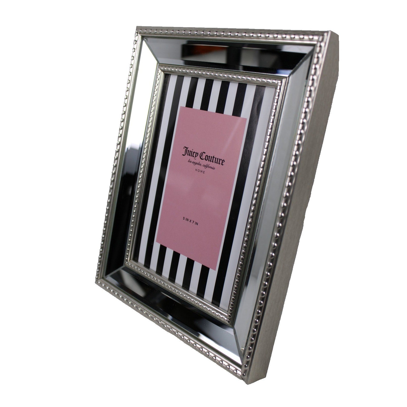 Juicy Couture Home Mirrored Tabletop Stand Up Photo Picture Frame 5 x 7