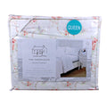 The Farmhouse Rachel Ashwell 100% Cotton Coral & Mint Floral QUEEN Sheets NEW