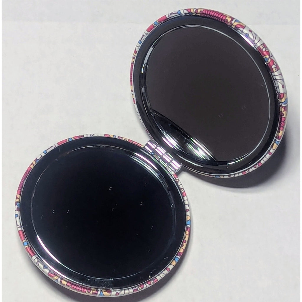 Pocket Mirror for Women Small Travel Mirror Magnifying Mandala Designs Flowers