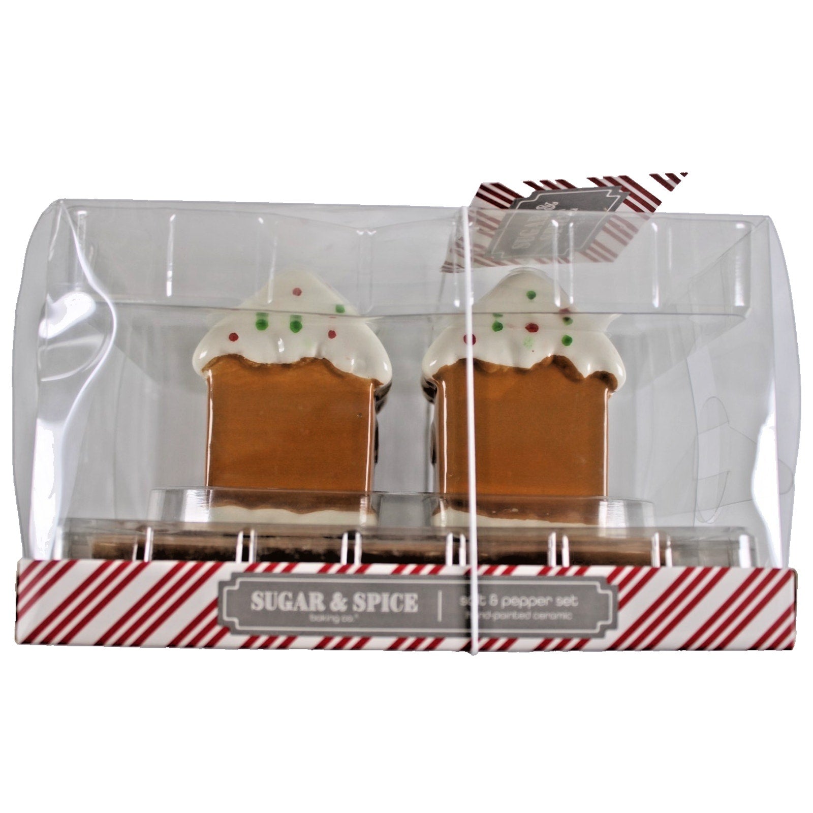 3 pc. Christmas Gingerbread House Salt & Pepper Shakers & Spoon Rest Set