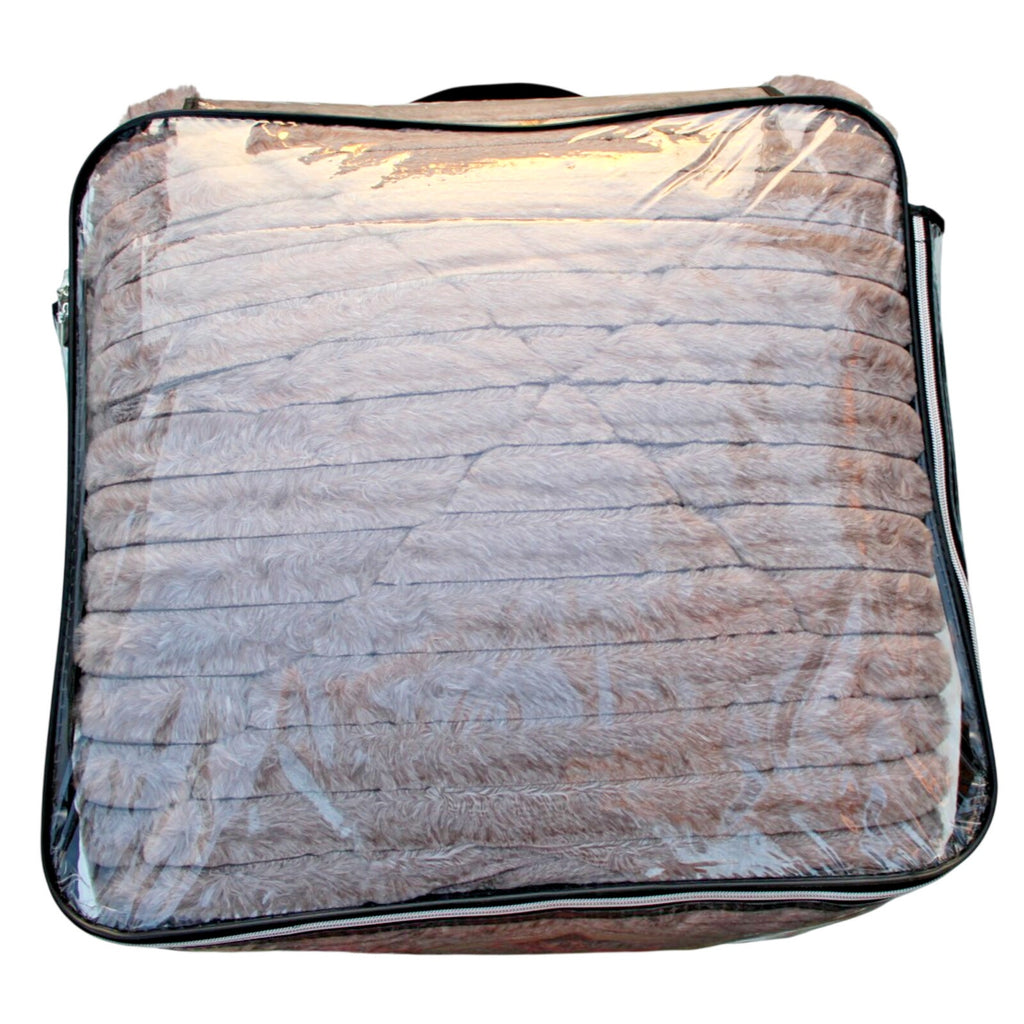 Vince Camuto Home 3 Piece Comforter Set Full/Queen Luxe Faux Fur - Extra Soft