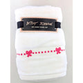 Betsey Johnson 2 Piece Hand Towel Set Rows of Bows 16 x 26 100% Cotton White