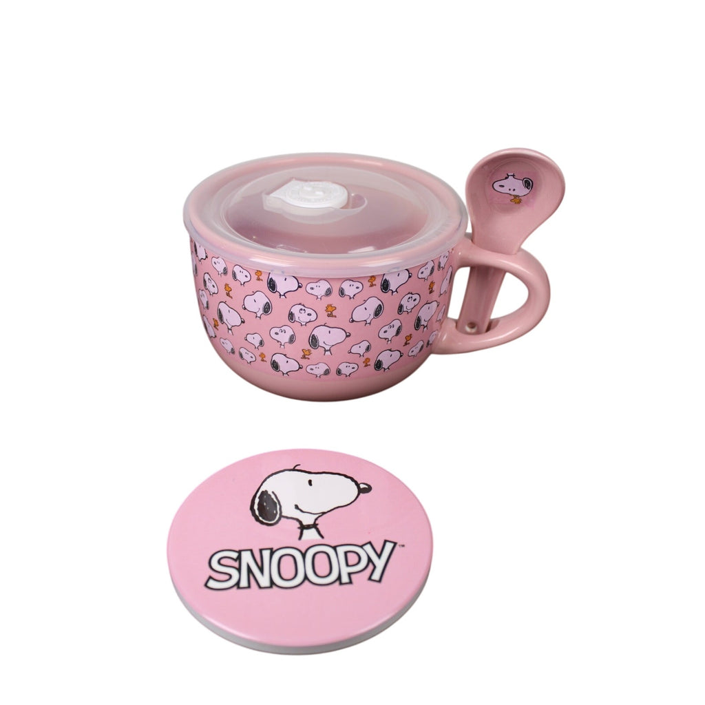 Peanuts Snoopy Soup Mug Bundle 24floz, Coaster, Spoon & Soup Mug
