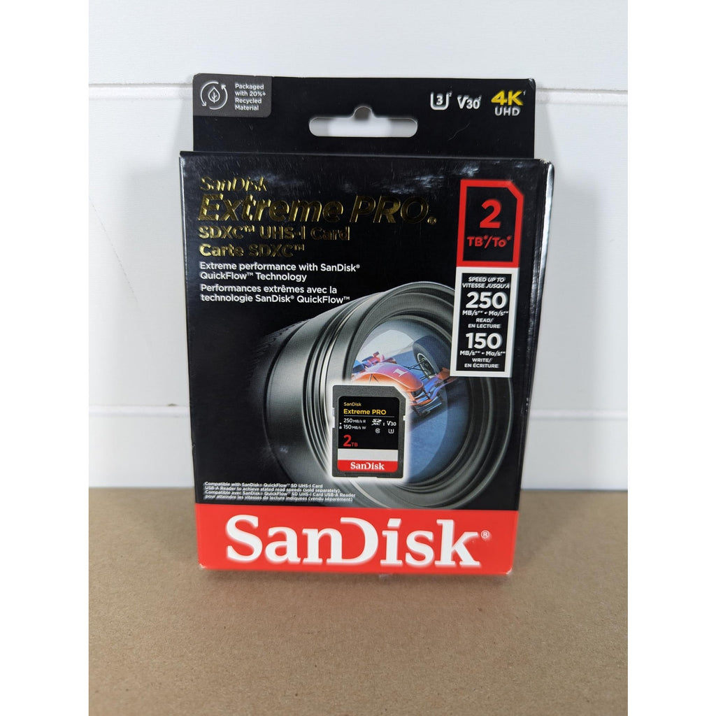 SANDISK 2TB Extreme PRO SDXC UHS-I Memory Card - Up to 250MBs / 150MB/s
