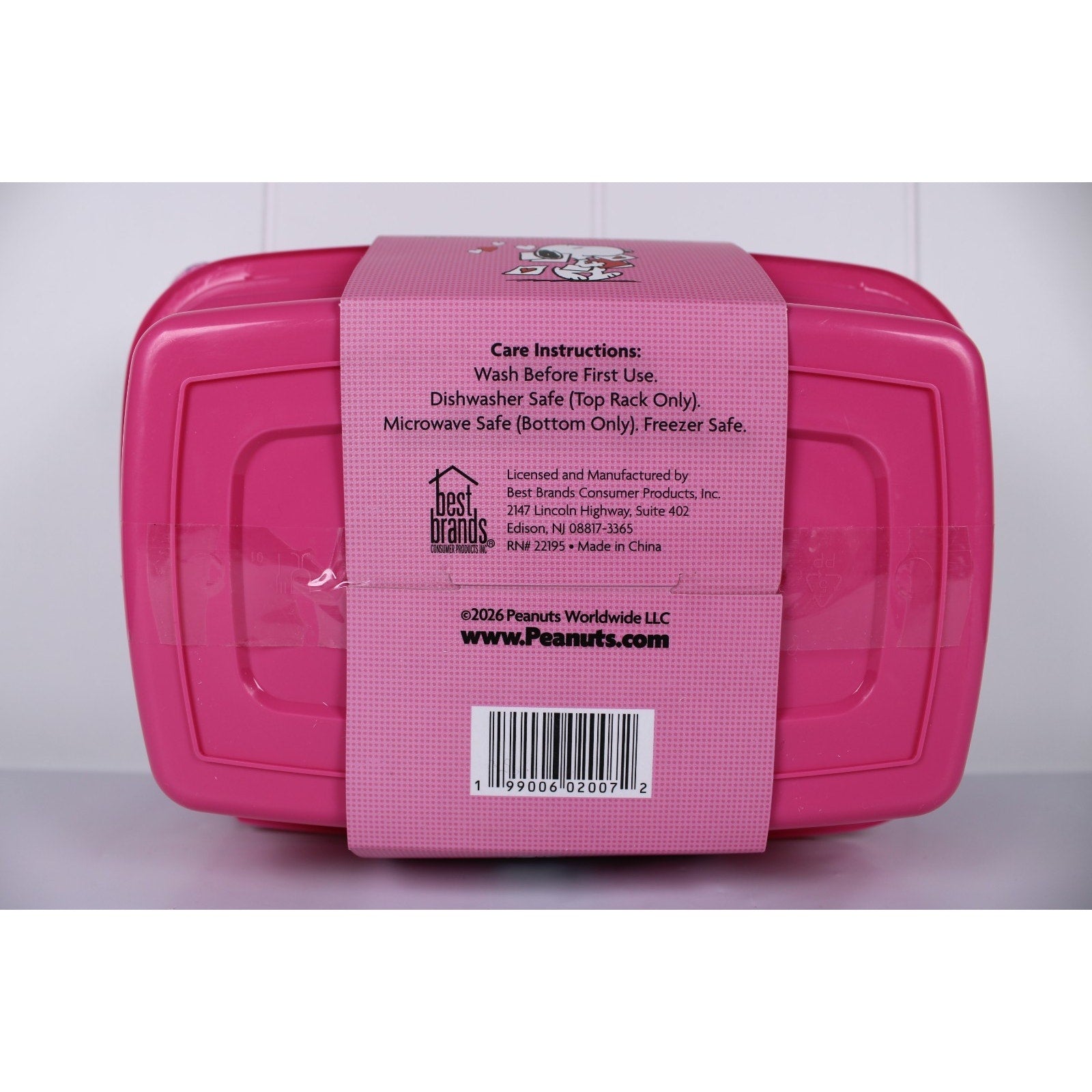 Peanuts Snoopy 20 Piece Meal PreP Food Storage Containers Valentine's Day Pink