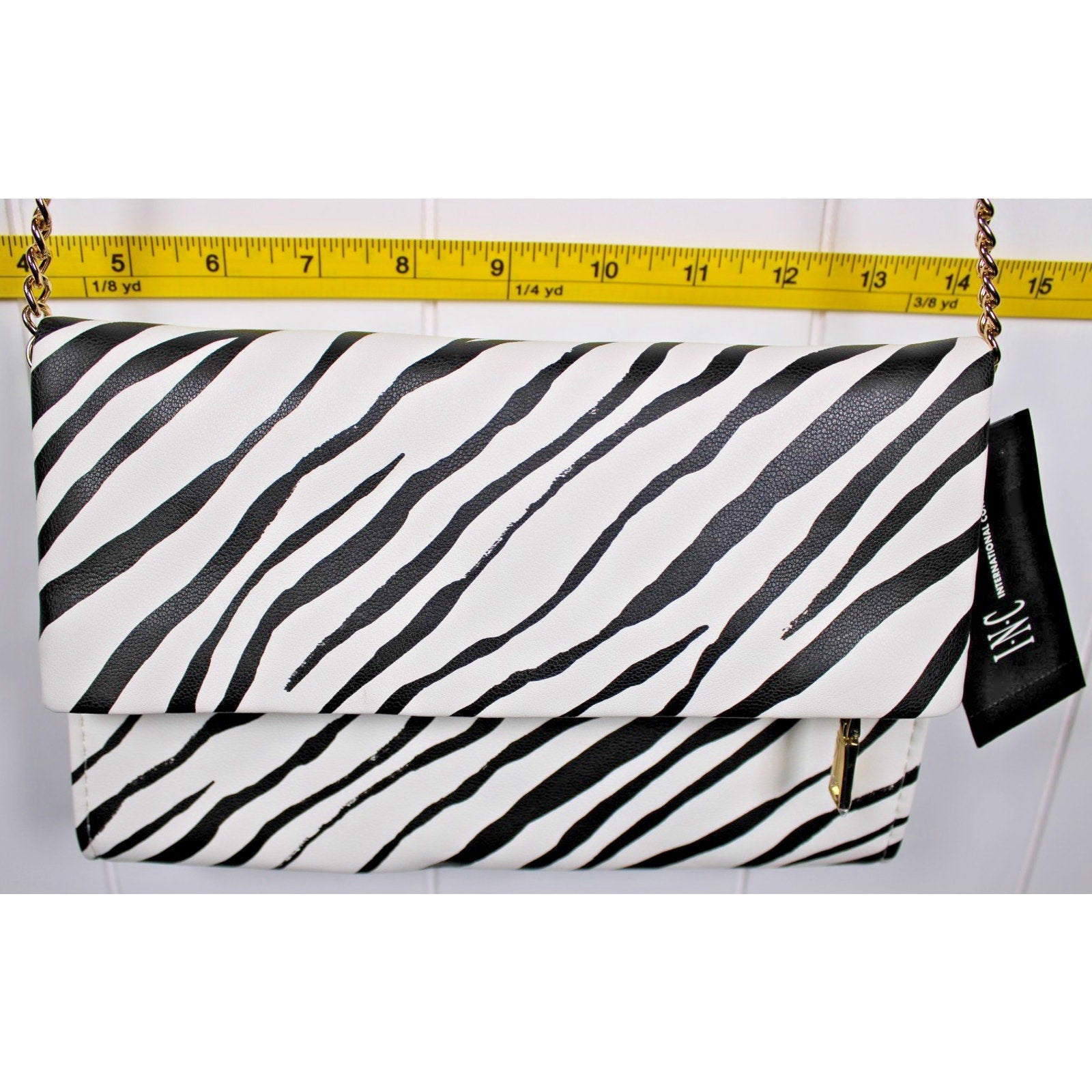 I.N.C. International Concepts Averry Tunnel Small Crossbody ELLIE ZEBRA