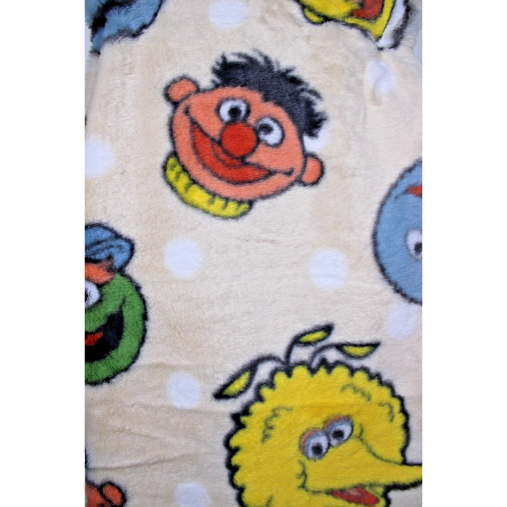Sesame Street Elmo Big Bird Cookie Monster 50" X 70" Faux Fur Plush Blanket NWT