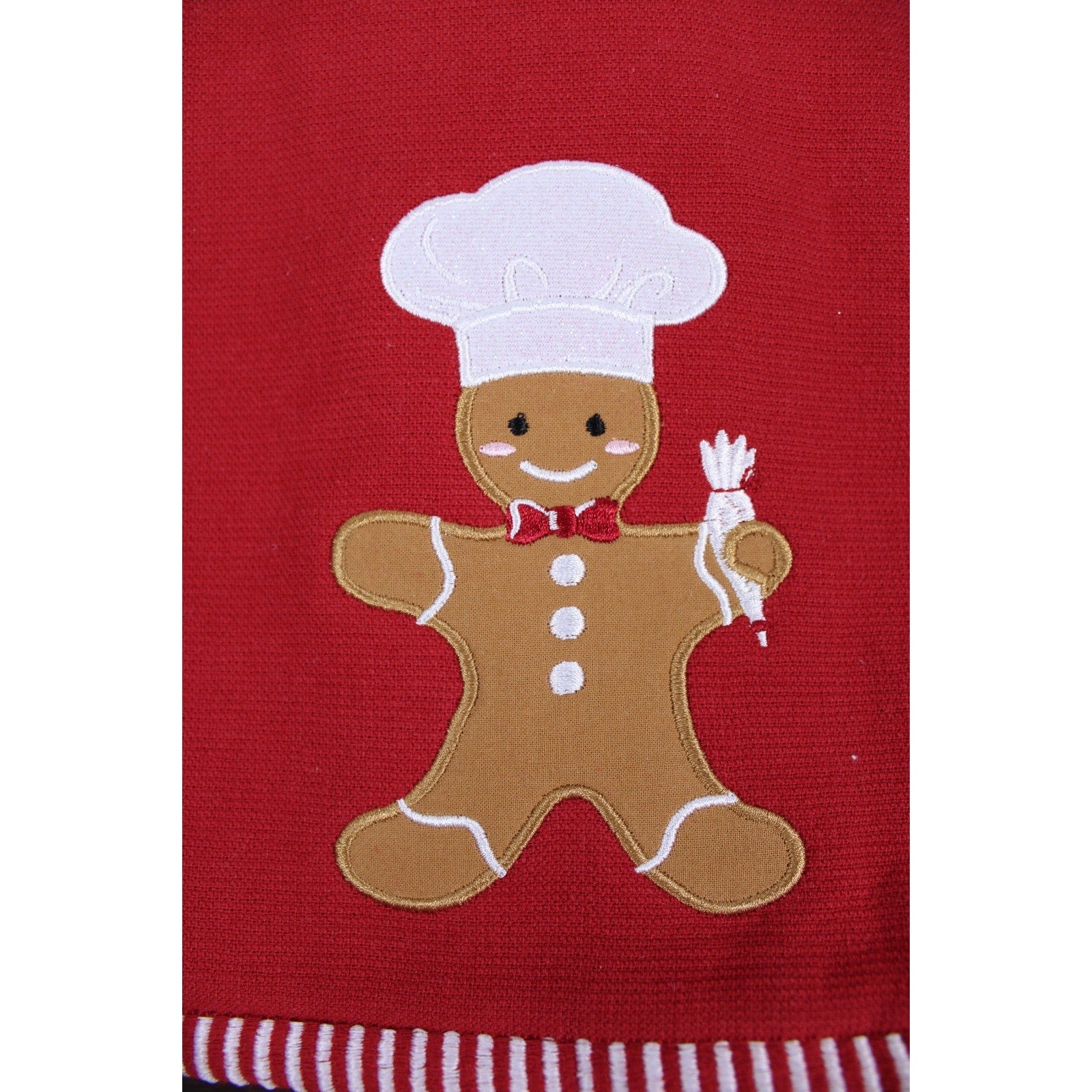 Gingerbread Cookie Man, 4-pc cotton Kitchen Towels 16" x 26" Christmas Holiday