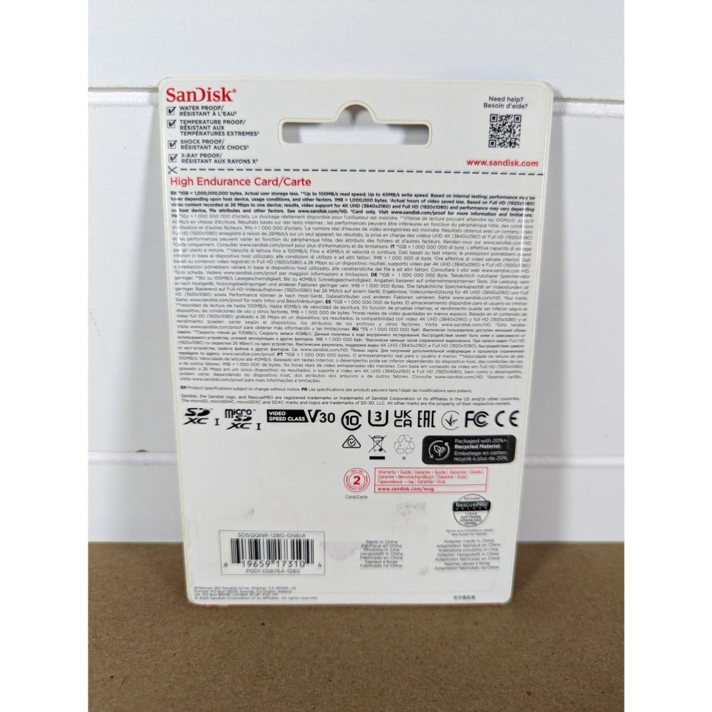 SanDisk 128GB High Endurance MicroSD Card SDSQQNR-128G NEW-Sealed Genuine