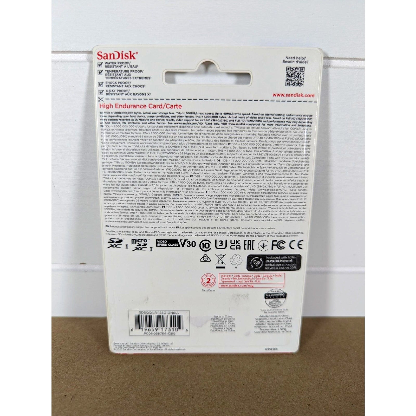 SanDisk 128GB High Endurance MicroSD Card SDSQQNR-128G NEW-Sealed Genuine