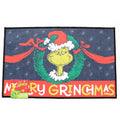Dr. Seuss The Grinch Accent Rug Mat 20”x32” Merry Grinchmas Christmas Wreath NEW
