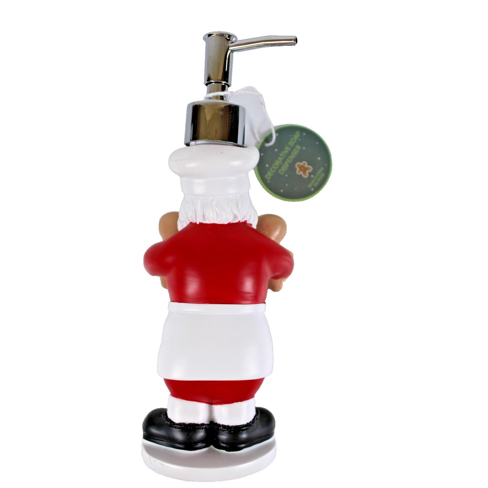 Santa Claus Chef w/Gingerbread Cookie Men Soap Or Lotion Dispenser, Christmas