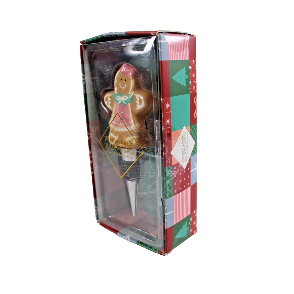 Merry Little Barware Lady Gingerbread Wine Bottle Cork / Stopper