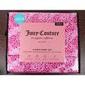 Juicy Couture Queen 6 pc Bed Sheet Set Pink Leopard Print