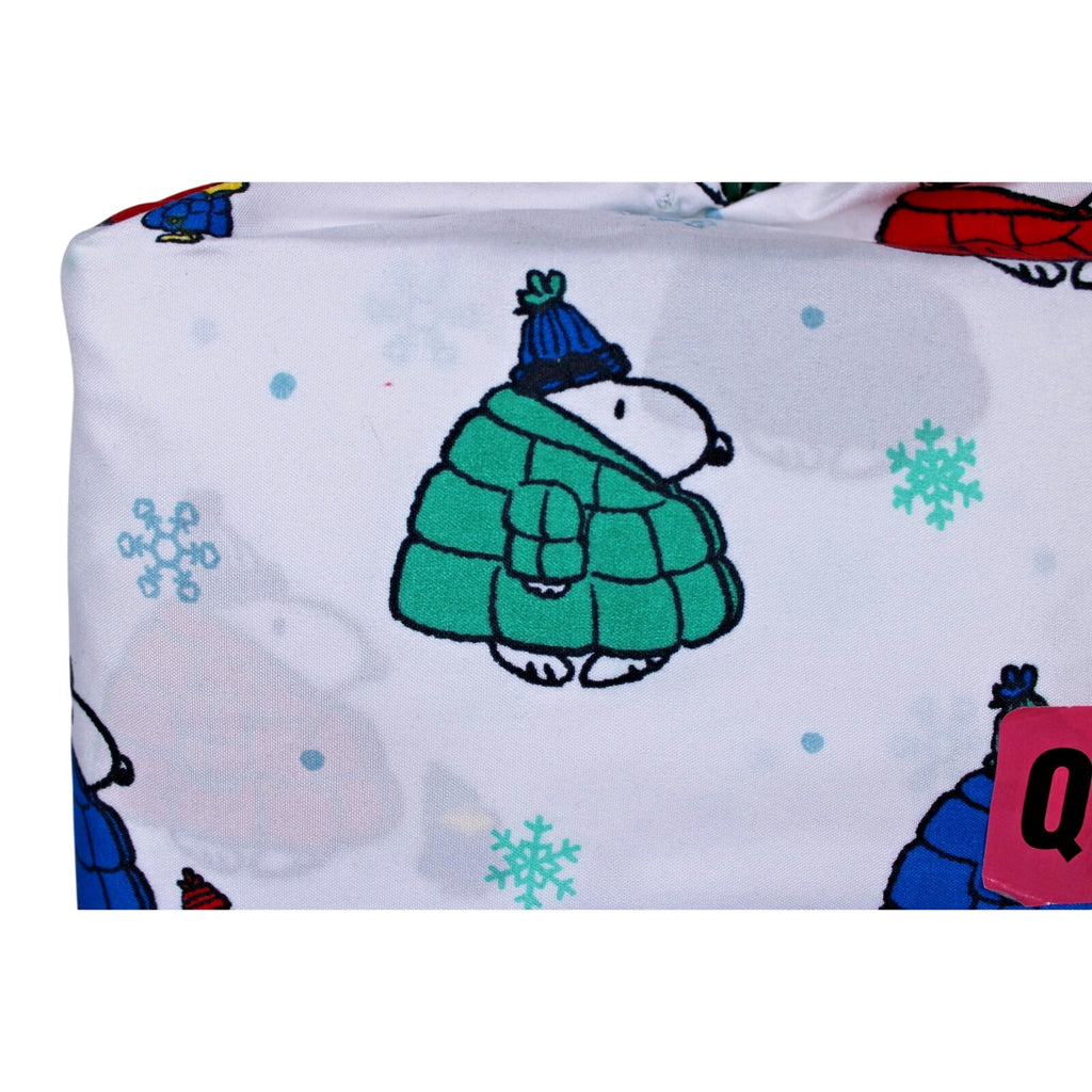 Snoopy Queen Sheet Set White Puffer Jacket Print