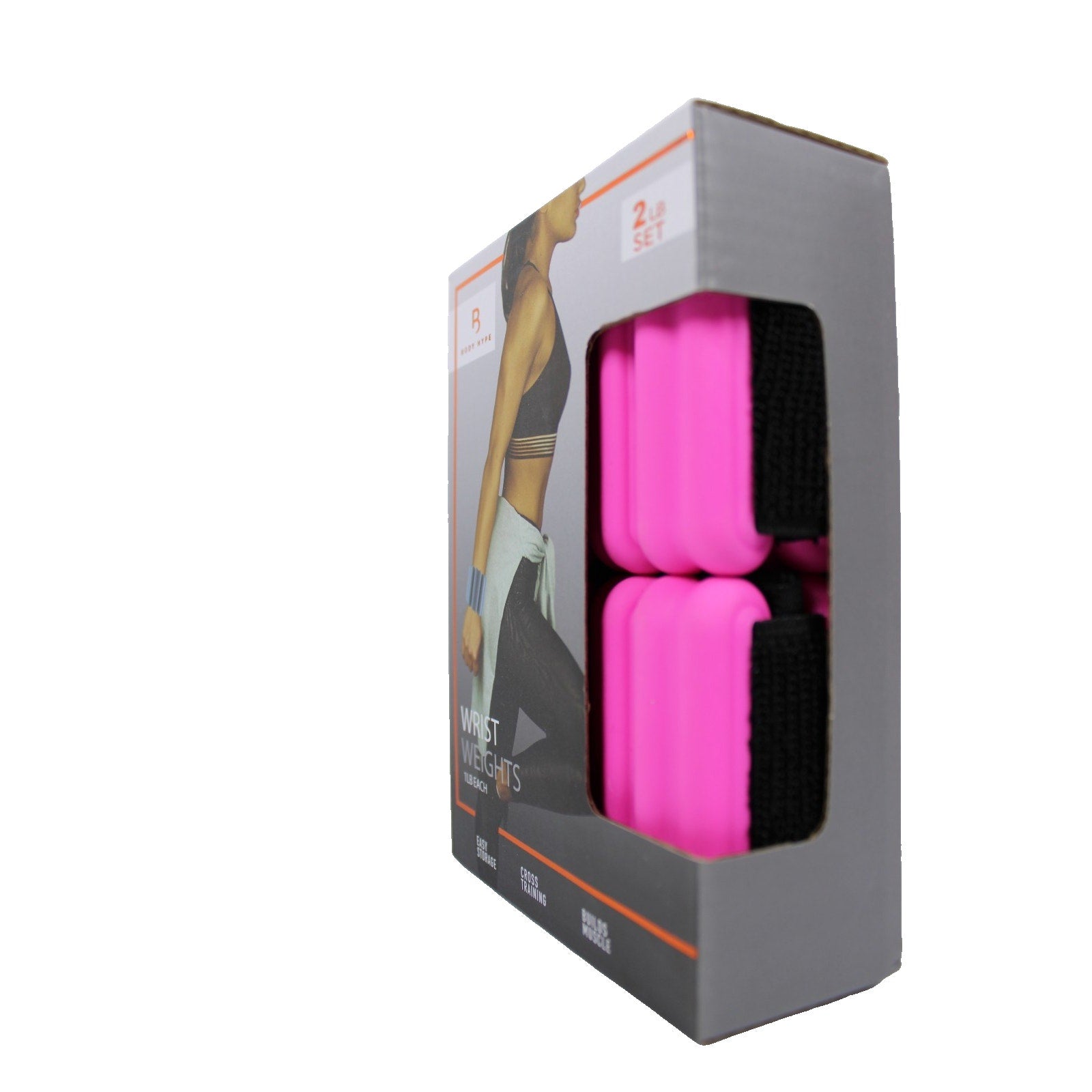 BODY HYPE Wrist Weights Adjustable 2lbs Set Comfortable 1lb Each Fitness Pink