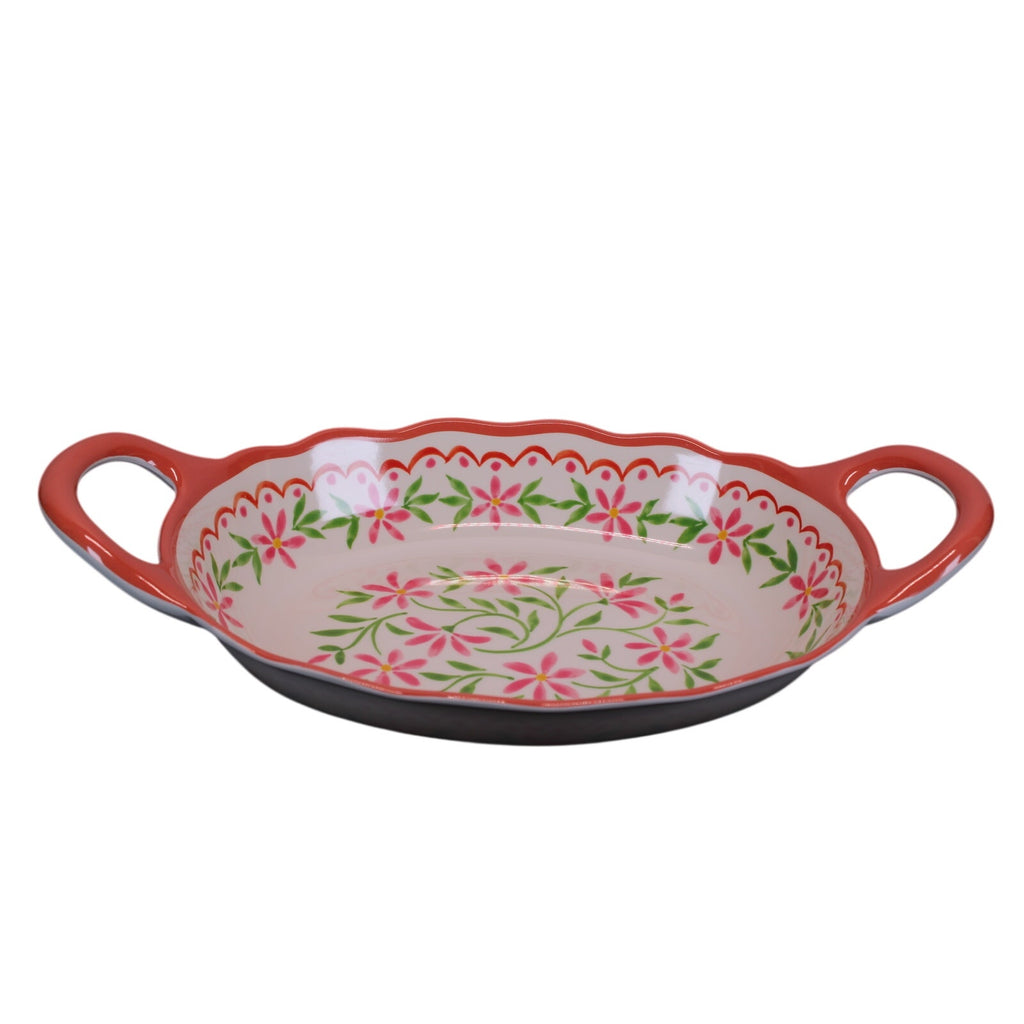 5pc. Melamine Serving Set Floral Tortilla Warmer, Taco Holder, Dip/Chip Tray NEW