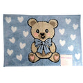 Betsey Johnson - Baby Blue Teddy Bear Soft Bathroom Bath Mat Rug Rubber Back NEW