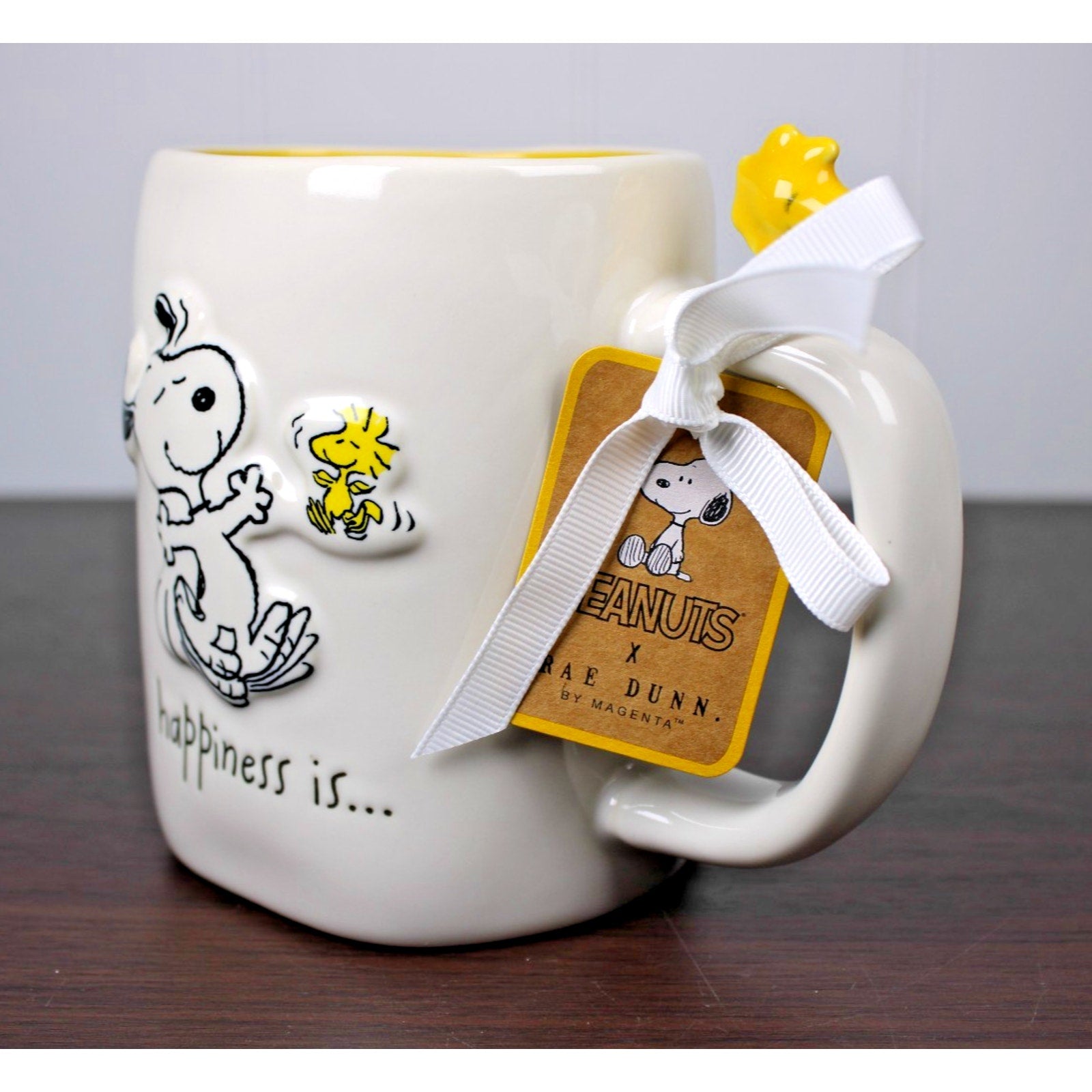 Peanuts Snoopy & Woodstock, Happiness is... 18oz. Coffee Mug 75th Anniversary