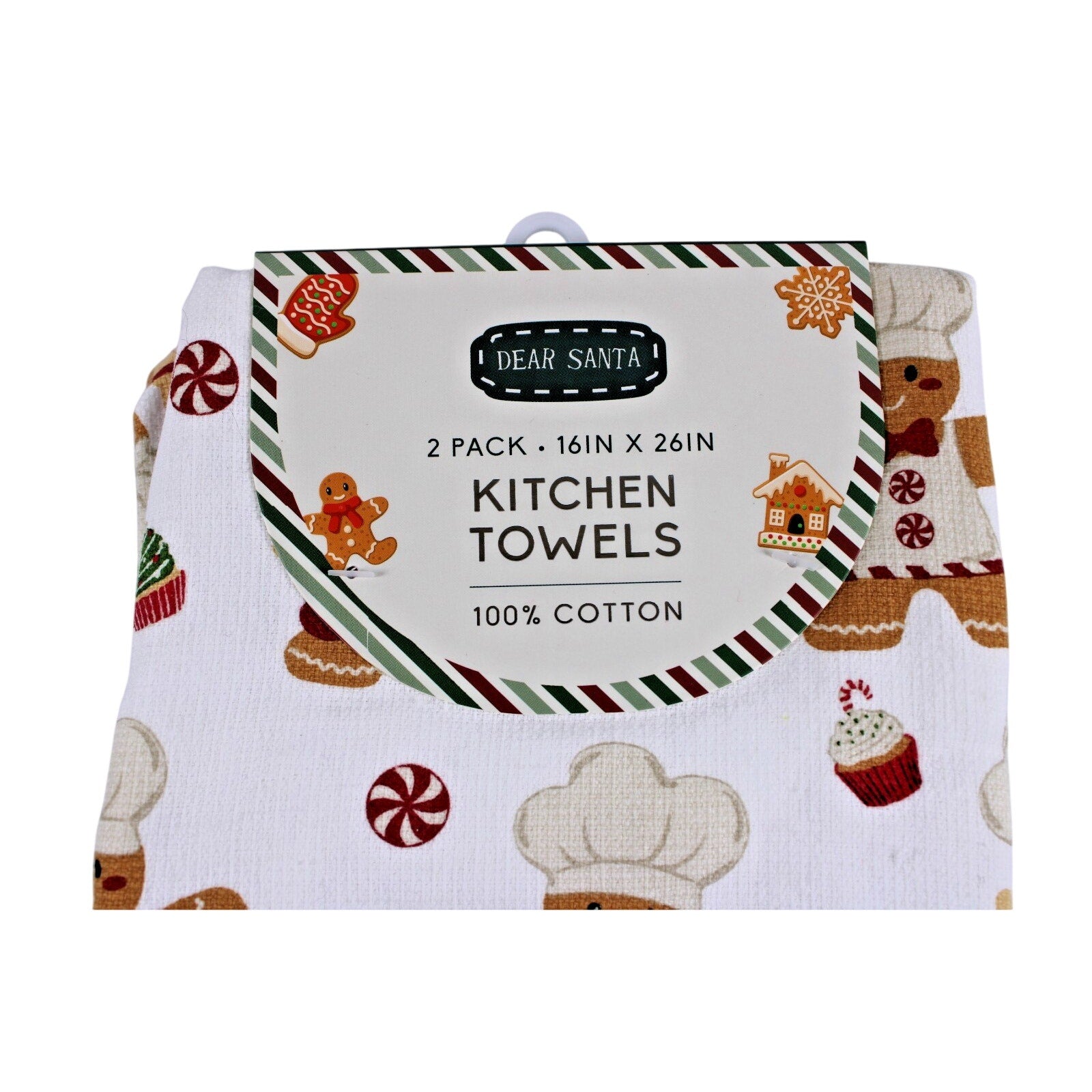 Gingerbread Baker Cookies Christmas Kitchen Towels Set Of Two 16X26“ New￼Cotton