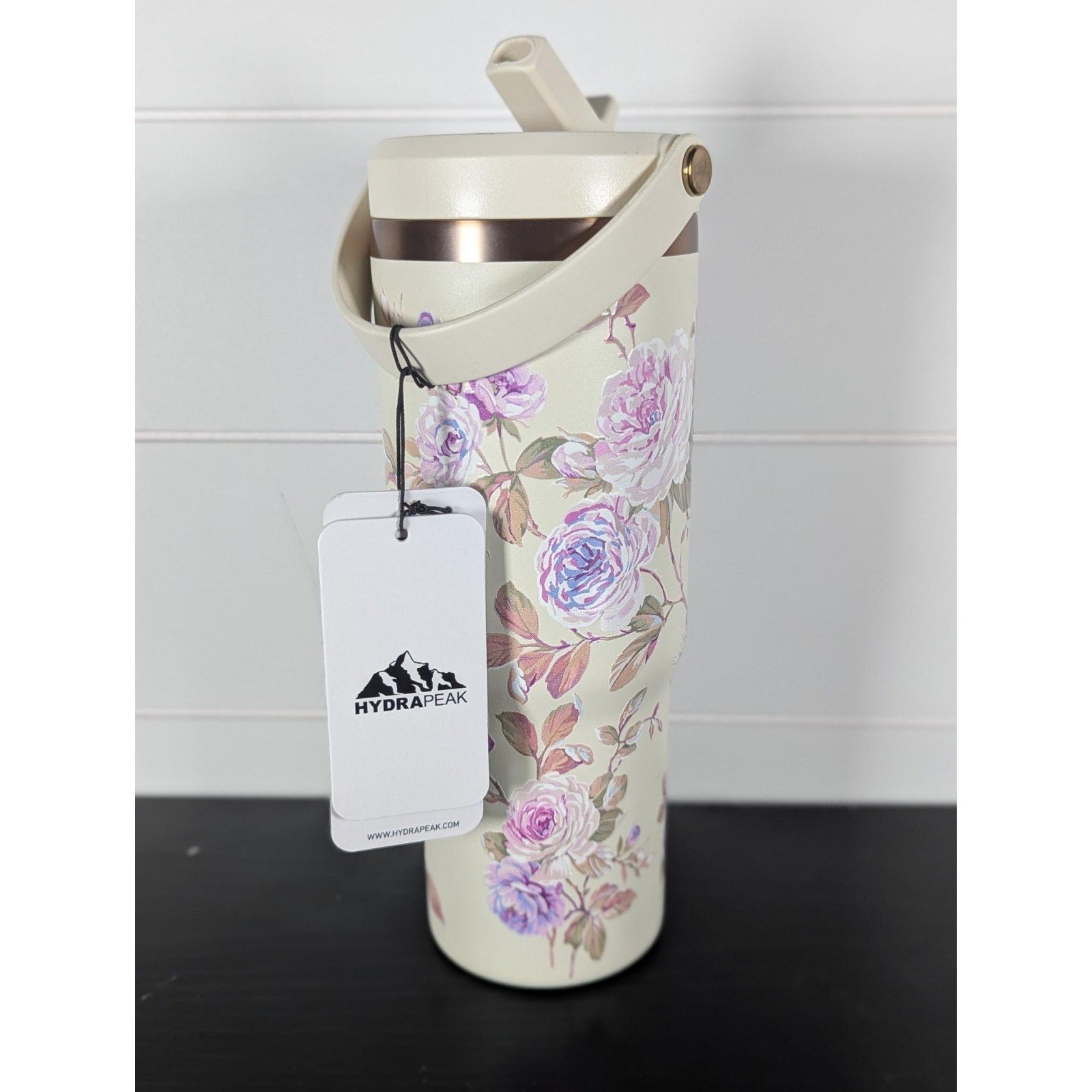 Hydrapeak Nomad 32 Ounce Rosevine Ivory Bloom Stainless Steel Insulated Tumbler