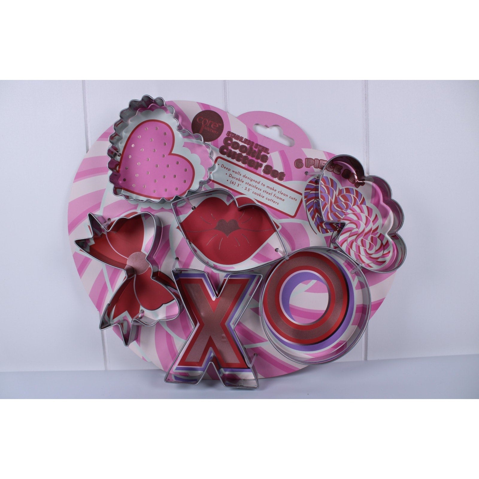 Core Kitchen Deep Cookie cutter set stainless steel 6 Piece Valentine's Day