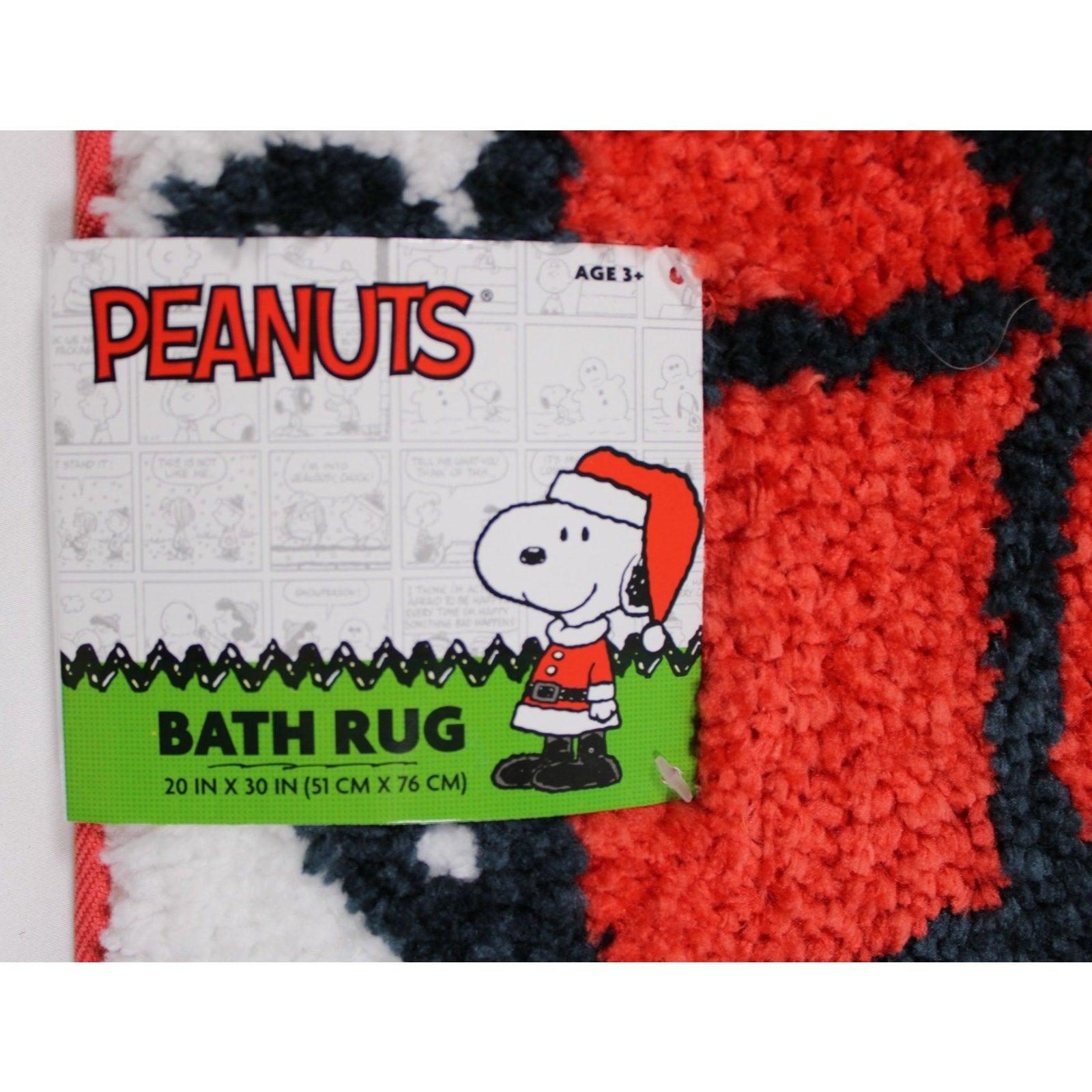 NWT Peanuts Snoopy Red Puffer Coat Winter/Holiday Bath/Kitchen Plush Mat/Rug