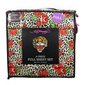 Ed Hardy Leopard Print with Red Roses & Logos 6pc FULL Sheet Set w/4 Pillowcases