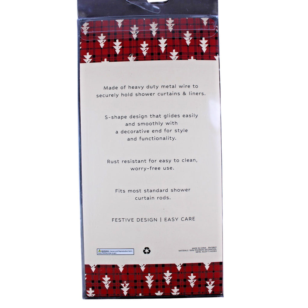 ****Set of 12 Christmas Trees and Presents Shower Curtain Rings NIB****