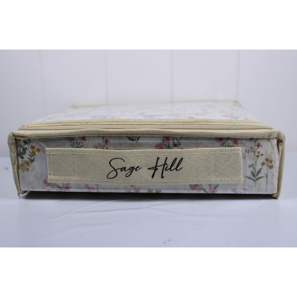 Sage Hill Full Light Tan Sheet Set 6 Piece Soft Touch Floral Print