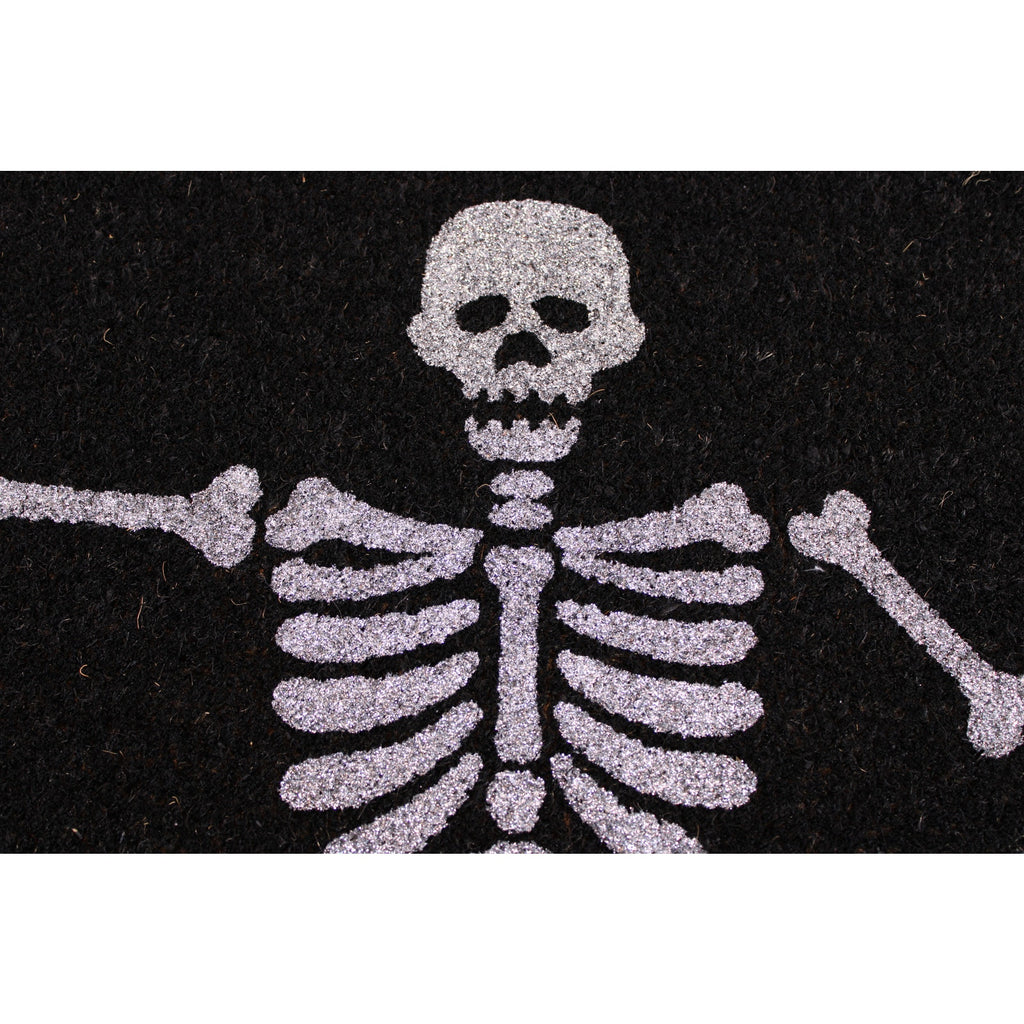 Heritage Home Half-Moon Shape Coir Welcome Skeleton Doormat, 18x30 Anti-Slip