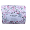 Shabby Chic Farmhouse Cottage Queen Sheet Set Pink and Mauve Lovebirds & Hearts