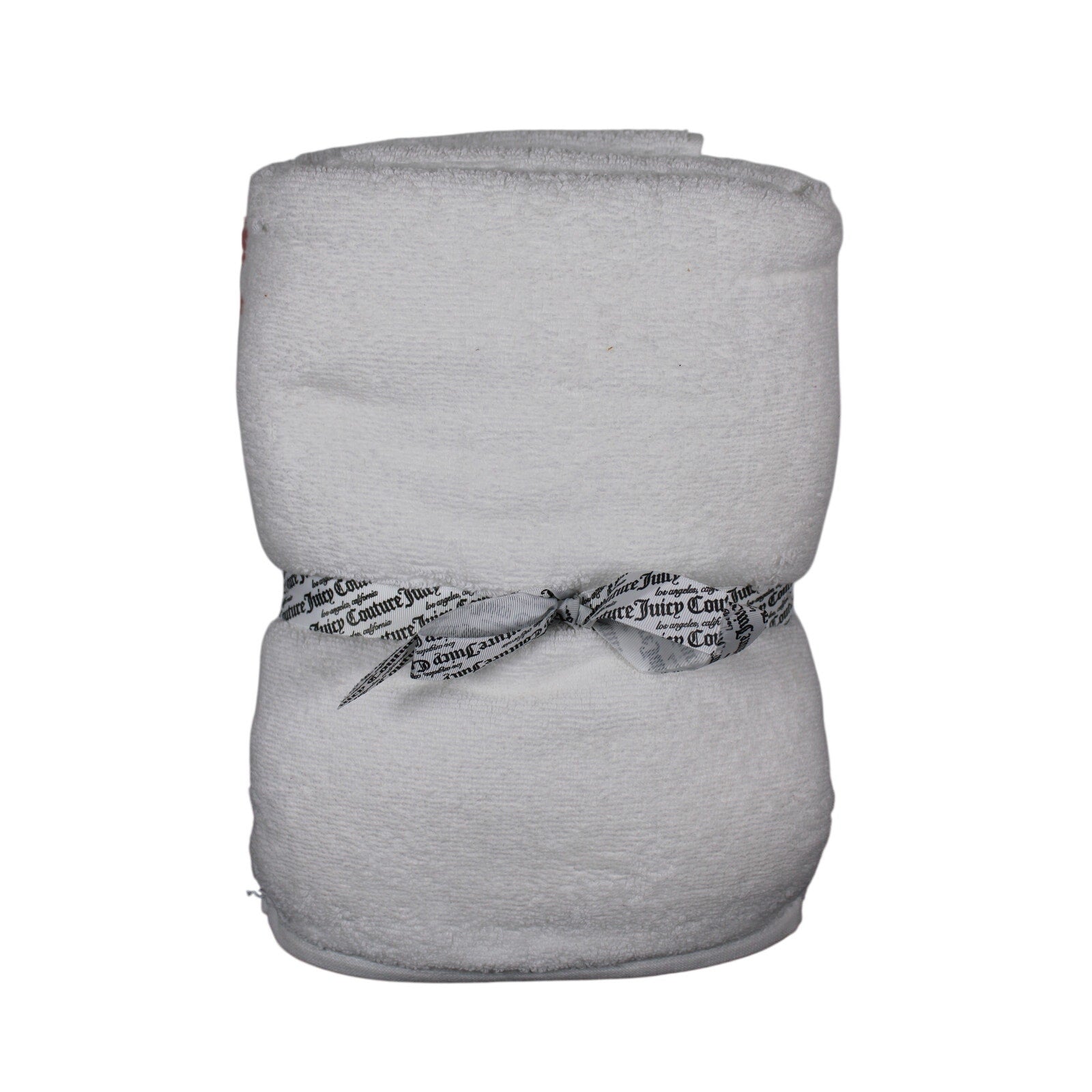 White Juicy Couture Lip Print 3-PC Bath Set Hair Wrap Towel Two Cotton Towels